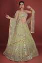 Parrot Green Net Lehenga Choli thumb 3
