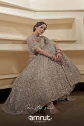 Perfect Beige Net Lehenga Choli