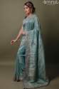 Powder Blue Silk Saree thumb 2