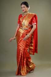 RICH RED HANDLOOM SAREE