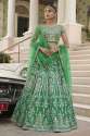 Royal Green Raw Silk Lehenga Choli