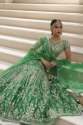 Royal Green Raw Silk Lehenga Choli thumb 1
