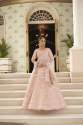 Salmon Pink Raw Silk Lehenga Choli thumb 4