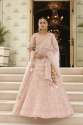 Salmon Pink Raw Silk Lehenga Choli thumb 5