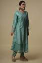 Sea Green Raw Silk Salwar Suit thumb 2