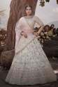 Tan White Raw Silk Lehenga Choli thumb 1