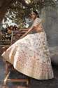 Tan White Raw Silk Lehenga Choli thumb 2