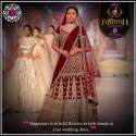 velvet embroidery work lehenga