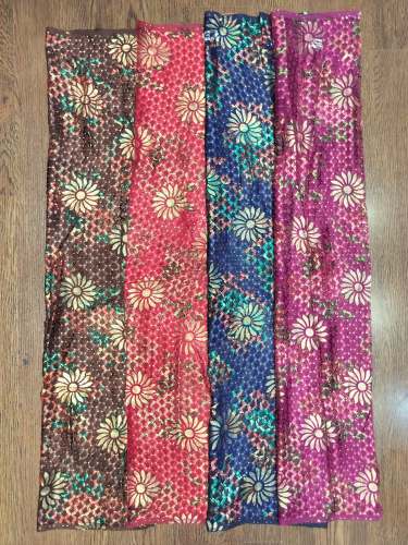Buy Multicolor Floral Print Brasso Fabric Online | Nayika