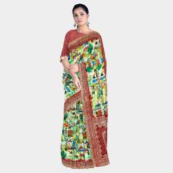 Soft Silk Kalamkari Digital Print Saree