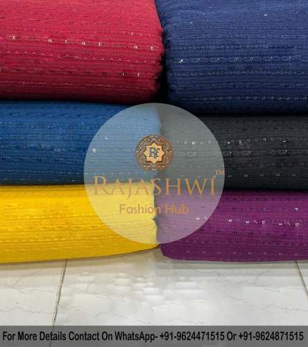 Rayon Schiffli Men's Kurta Sequence Fabric by Rajashwi Fashion Hub