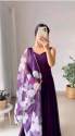 New Letest Rady To Wear Dark Wine Color dress With Digital Print Dupatta Set thumb 2