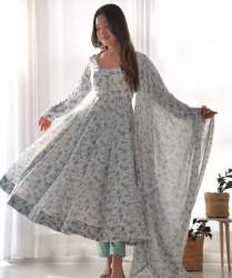 PRINTED GEORGETTE dress dupatta set