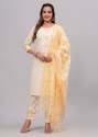 Cotton Rayon Kurta Pant Dupatta Set thumb 1