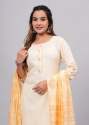 Cotton Rayon Kurta Pant Dupatta Set thumb 3
