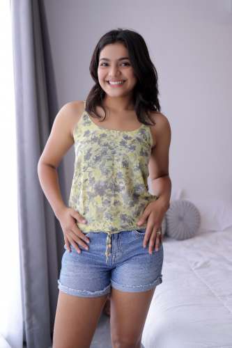 Cotton Floral Printed Crop Top