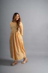 Floral Printed & Embroidered Flared kurti pant set