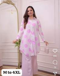 Heavy cotton and beautiful print CO-Ord SET Kurti with pant set 