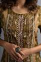 Henna Green  Embroidered Cotton kurti pant dupatta set thumb 2