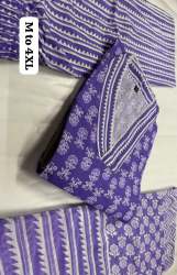 Cotton Kurti with pent and dupatta set beautiful colours