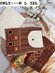  Mix and Match & Mirror work cotton kurta pant and dupatta set