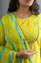 Neon Yellow Cotton Printed Kurta pants with Dupatta  thumb 3