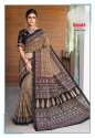 PURE Heavy Malai Cotton Ajarakh printed saree thumb 17