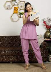 Beautiful And Classical Cotton Sleeveless Co ord Set