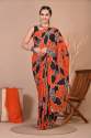 Beautiful And Elegant Cotton Mulmul Saree With Same Designer Blouse thumb 3