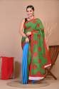 Fresh Arrival And Premium Cotton Mulmul Saree With Same Design Blouse thumb 1