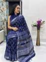 New arrival Best Quality Linen Saree thumb 7