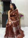 Premium And Luxurious Quality Linen Saree thumb 4