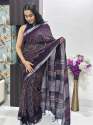 Premium Linen Saree With Linen Blouse thumb 2