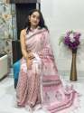 Unique Fresh Arrival Beautiful Linen Saree thumb 5