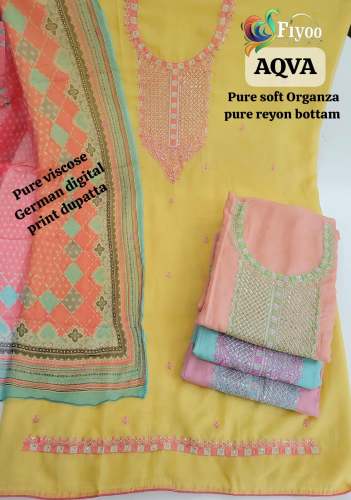 Beautiful Organza Digital Print Dress Material  by MONSOON FABRICS PRIVATE LIMITED