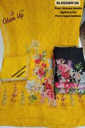 Blossom 06 Viscose Fancy Dress Material with Digital Print