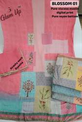 Deginer Viscose Digital Print Dress Material 