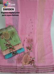 Fancy Wear Organza Digital Print Dress Material 