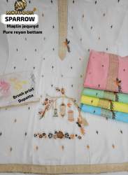 Latest Muslin digital print dress material 