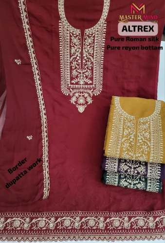 Latest Pure Romen Silk Digital Print Material  by MONSOON FABRICS PRIVATE LIMITED