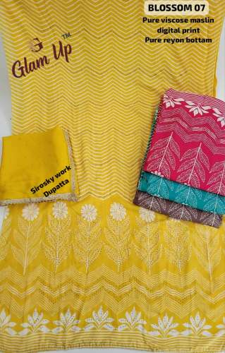 Stylish Viscose digital print  Dress Material for womens