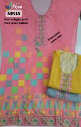 Women wear muslin digital print dress material