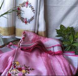 Trendy Linen Silk Saree For Women