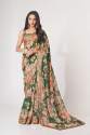 embroidery-work-organza-dark-green-saree