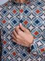 Mens Wear Blue Rayon Kurta thumb 2