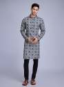 Mens Wear Blue Rayon Kurta thumb 3