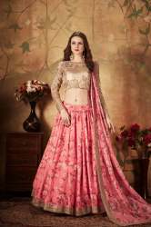 New Organza Baby Pink Lehenga Choli