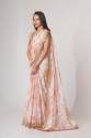 New White Organza Sequnins Work Saree thumb 1