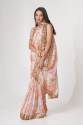 New White Organza Sequnins Work Saree thumb 2