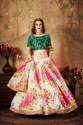 Organza  White Lehenga Choli thumb 4